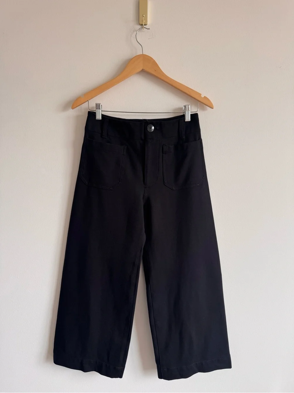 Anthropologie Maeve | Black High-Rise Ponte The Colette Cropped Pants ~ US 27P